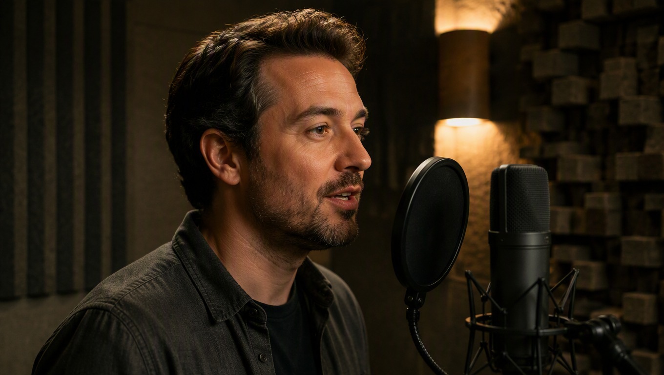 Voice recording session for audio-driven talking avatar video