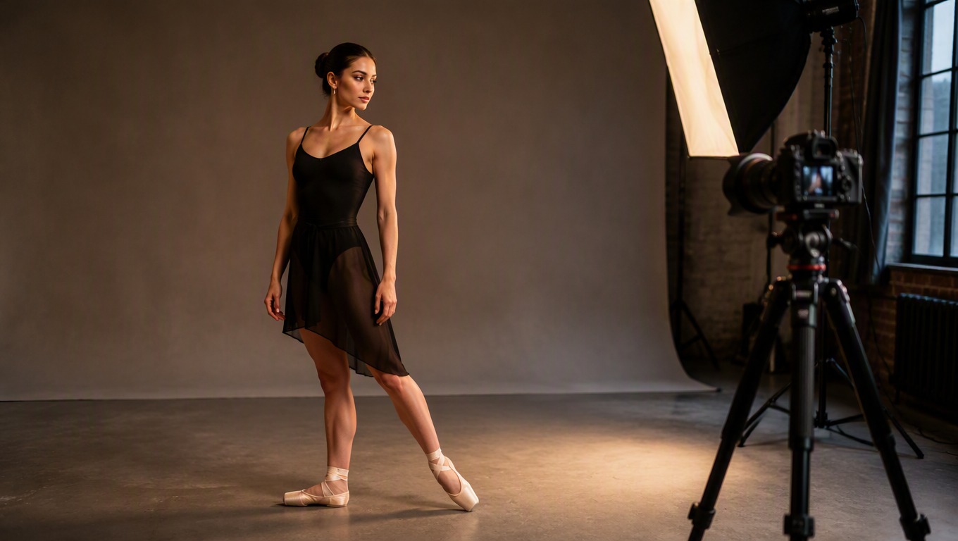 Portrait capture setup for a person image used by a dance replacement API