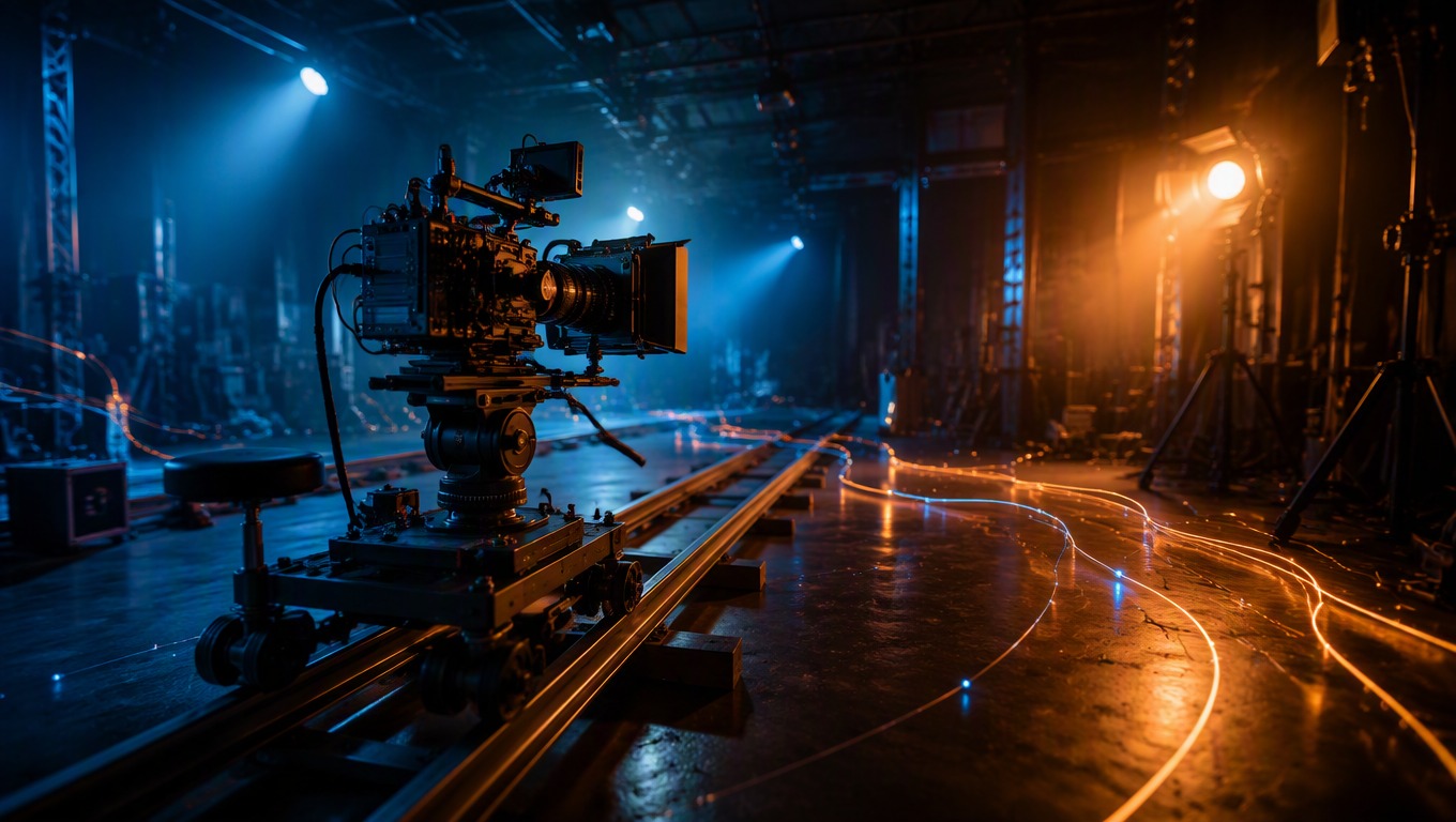 Cinematic camera rig representing an asynchronous production workflow