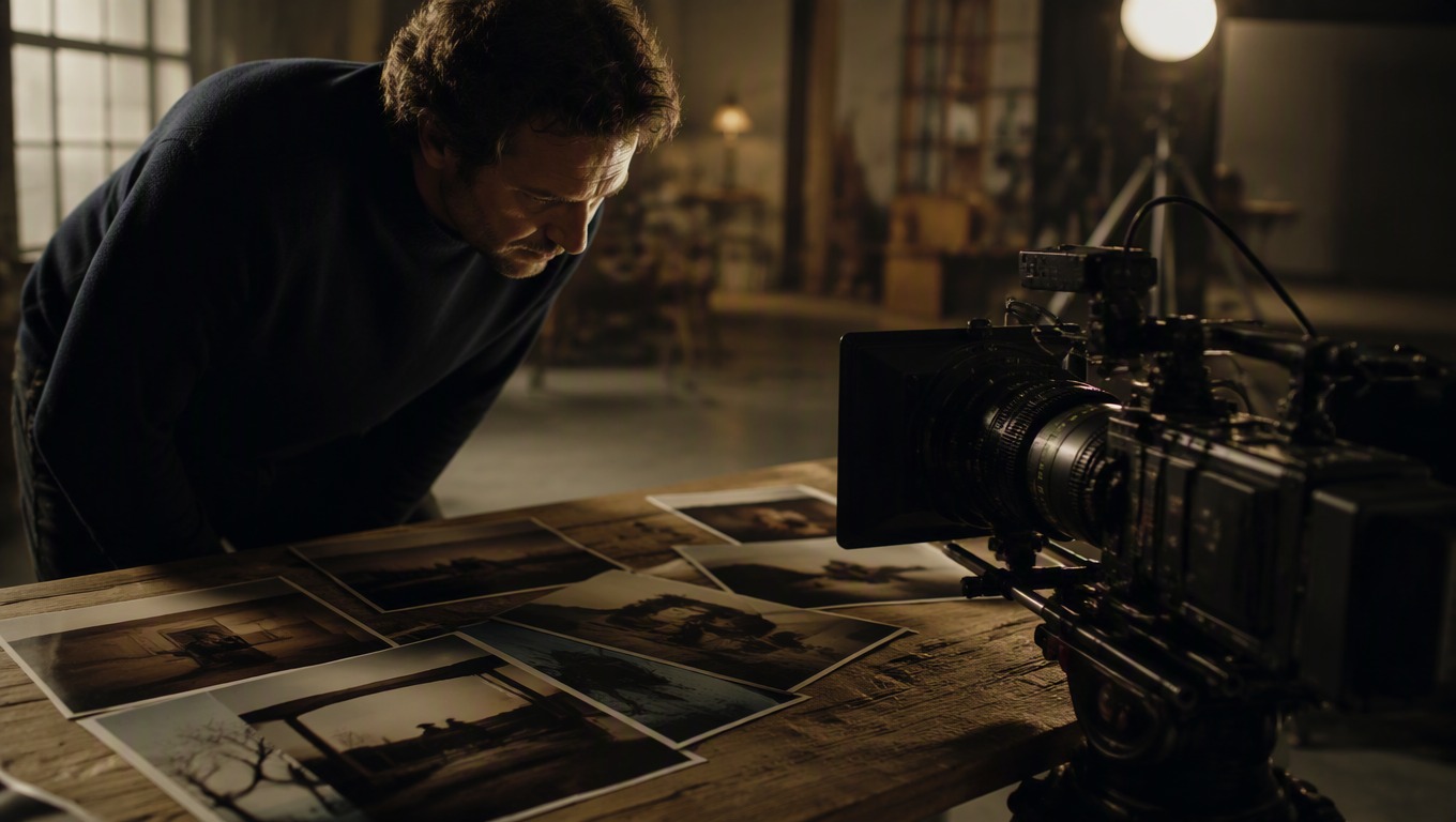 Unbranded film set representing prompt and image guided video generation