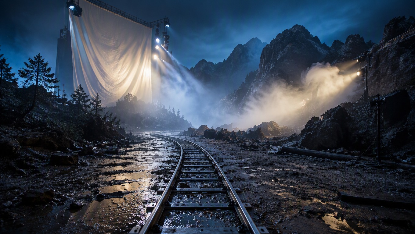 Cinematic production scene representing Veo 3.1 Fast API video generation